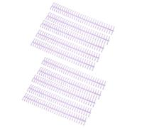 AMONIDA Épines de Reliure Durables pour la Compilation de Feuilles Mobiles avec 10 Bobines en Plastique Longue Durée pour étudiants et Enseignants de 1/2 Po de Diamètre (PURPLE)