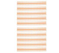 AMONIDA Épines de Reliure Durables pour la Compilation de Feuilles Mobiles avec 10 Bobines en Plastique Longue Durée pour étudiants et Enseignants de 1/2 Po de Diamètre (ORANGE)