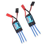 AMONIDA ESC sans Balais pour Voiture RC 2 Pièces, Contrôleur de Vitesse électronique 18A, ESC avec Plusieurs Protections, Idéal pour Bateau de Voiture RC 1/24 1/28