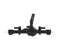 AMONIDA Essieu Arrière de Voiture RC en Plastique Noir, Pièces de Rechange Durables pour Camions Militaires WPL/MN Série 1/16, 1 Pièce