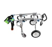 AMONIDA Fauteuil Roulant Réglable à Quatre Roues pour Chien, Aide à la Rééducation des Animaux Paralysés, avec Cadre en Aluminium Durable, Conception Légère