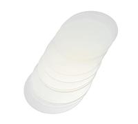 AMONIDA Film de Badge Transparent en PVC Transparent Durable pour la Protection des Loisirs Créatifs, 200 Feuilles de Film de Protection Multi-usages pour Badges, Cercle en Plastique Mylars (50MM)