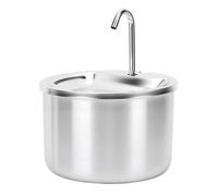 AMONIDA Fontaine d'eau pour Animaux de Compagnie en Acier Inoxydable, Distributeur d'eau de Filtration à Circulation Silencieuse, Fontaine Automatique 'Une capacité de 3,2 L, Idéale pour Les