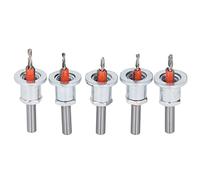 AMONIDA Foret à Fraiser en Acier allié de qualité Supérieure, Résistant à L'usure, Jeu de Forets à Fraiser Réglables pour Perceuse électrique à Bois et Métal, 5 Pièces pour Charpentiers