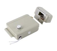AMONIDA Gâche électrique de Porte, 12V Haute sécurité | Matériau en poudre de fer, antivol, adapté aux portes en bois, installation facile