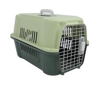 AMONIDA Grande Cage de Transport Portable et Spacieuse pour Chiens et Chats, Caisse de Voyage Approuvée par Les Compagnies Aériennes pour des Voyages Confortables en Métal PP 14,57 X 14,57 X 22,83