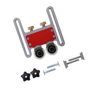 AMONIDA Guides d'alimentation pour Scie à Table, Rouleau d'alimentation Coulissant à Double Roue avec Roues Flexibles en Polyuréthane et Conception Réglable en Hauteur, pour Scie à Ruban sur Table