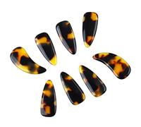 AMONIDA Guzheng Lot de 8 Cure-ongles Professionnels en Silicone Polymère pour Musiciens Confortables et Durables (Couleur écaille de tortue)