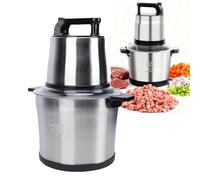 AMONIDA Hachoir à Viande, Robot Culinaire électrique 1800 W avec Bol en Acier Inoxydable de 10 L, Modes à Double Vitesse pour le Pétrissage de la Pâte à la Viande, aux Noix, aux Légumes et (Prise UE