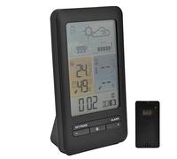 AMONIDA Horloge Météo Domestique avec Affichage Numérique de la Température | Surveillance de l\'humidité, prévisions météorologiques, rétroéclairage facile à lire, fonction d\'alarme, options