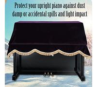 AMONIDA Housse de Piano Droit Durable, Housse de Protection élégante Anti-poussière pour Piano Droit 200 X 150 Cm en Tissu Pleuche Doux (BLUE)