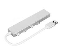 AMONIDA Hub USB, USB 3.0 Silver Plug and Play USB Expander 5 Gbps Nice pour Lampe de Bureau Souris sans Fil