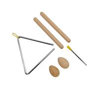 AMONIDA Instrument de Percussion Triangle Musical, Jouet pour Enfants D'âge Préscolaire, Expérience d'apprentissage Rythmique en Bois et en Fer, Sûre et