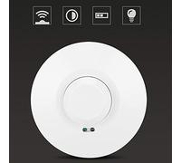 AMONIDA Interrupteur de Capteur à -ondes Basse Tension à 360° pour Plafond Intérieur - Détecteur de Mouvement à -ondes Haute sensibilité pour Placards, Sous-sols, Garages et Plus Encore - Matériau