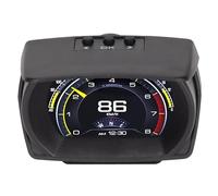 AMONIDA Jauge HUD Multifonction pour Voiture avec 9 Alarmes pour Voitures Compactes OBD II, Couleur Noire pour Une sécurité Améliorée
