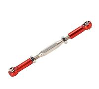 AMONIDA Jeu de Biellettes de Direction en Aluminium, 81mm, 6 Pièces, Réglables, Compatibles avec Les Voitures HPI RC, Liens Solides et Durables (Rouge)