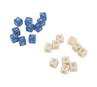 AMONIDA Jeu de Dés d'angle carré en Acrylique, 20 Pièces, Légers et Durables, Dés Numériques à 6 Faces pour Jeux de société, éducation Mathématique, 1.5cm