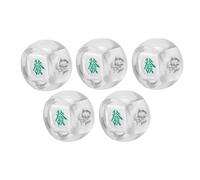 AMONIDA Jeu de Dés de Direction du Vent Mahjong 5 Pièces pour Jeux de société et Divertissement-dés en Plastique Durable Est Sud-Ouest Nord, Léger et Portable (Clair)