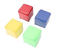 AMONIDA Jeu de Dés en Mousse Souple pour Enfants - 4 Dés en Mousse Colorés avec Sac de Rangement pour Jeux de société et Plaisir éducatif