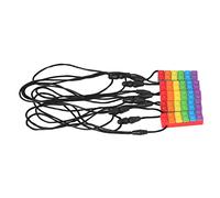 AMONIDA Jouets de Dentition pour bébé, Blocs Arc-en-ciel en Silicone de qualité Supérieure sans BPA pour Jeu Sensoriel Infantile, 5 Pièces