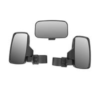 AMONIDA Kit combiné de Rétroviseurs Latéraux UTV ATV pour Commander adapté à Wildcat, Conception en Alliage CNC Durable, Excellente visibilité Arrière, Noir, 3 Pièces