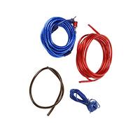 AMONIDA Kit de Câbles Audio de Voiture, Ensemble de Câbles D'amplificateur Haute densité pour Une qualité Sonore Optimale dans Les Caissons de Basses de Voiture, Construction Durable en PVC et