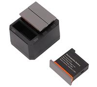 AMONIDA Kit de Chargeur de Batterie pour Caméra d'action, Pack de 3 Batteries Puissantes de 1300 MAh et Triple Chargeur avec Indicateur LED pour Les Amateurs D'appareil Photo