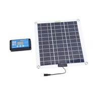 AMONIDA Kit de Chargeur de Panneau Solaire 200W, Silicium Monocristallin Efficace pour Camping en Plein Air, Camping-Car, Bateau, Voyage, Léger et Portable