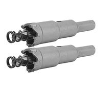 AMONIDA Kit de Coupe-scie Cloche en Carbure, 2 Jeux pour Usage Industriel, Parfait pour L'acier, le Fer et les Plaques D'acier Inoxydable (φ19mm)