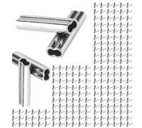 AMONIDA Kit de Manchons de Pêche à Double Sertissage, 200 Pièces, Sertissage Fiable et sécurisé pour le Grand Jeu, Leader de Fil Mono