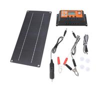 AMONIDA Kit de Panneau Solaire Monocristallin 60W, Contrôleur Polyvalent pour Camping-car, Voiture, Bateau, économie D'énergie 12V 24V