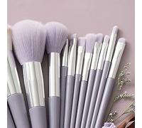 AMONIDA Kit de Pinceaux de Mélange de Cosmétiques, Doux et Moelleux, Ferme pour les Amateurs de Maquillage, Fibre Artificielle (PURPLE)