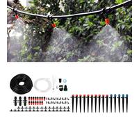 AMONIDA Kit D'irrigation Goutte à Goutte pour Jardin, Serre, Terrasse, 40m | système d\'arrosage automatique, tuyau 4/7, irrigation de la zone racinaire pour plantes en pot et parterres de fleurs