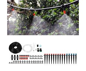 AMONIDA Kit D'irrigation Goutte à Goutte pour Jardin, Serre, Terrasse, 40m | système d\'arrosage automatique, tuyau 4/7, irrigation de la zone racinaire pour plantes en pot et parterres de fleurs
