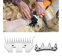 AMONIDA Lame de Tondeuse à Mouton en Acier Inoxydable, Remplacement de Haute dureté avec 4 Tailles 9 13 Dents pour Le Toilettage des Animaux (Lame courbée 13 Dents (+ pivotante))