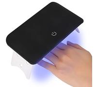 AMONIDA Lampe à Ongles LED Portable 24 W avec Source de Lumière à économie D'énergie pour Vernis Gel à Durcissement Rapide - Design Léger et pliable. (BLACK)