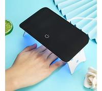 AMONIDA Lampe à Ongles LED Portable 24 W avec Source de Lumière à économie D'énergie pour Vernis Gel à Durcissement Rapide - Design Léger et pliable. (BLACK)