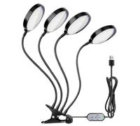 AMONIDA Lampe de Croissance Solaire, 78 LED, Spectre Complet Réglable, 5 Niveaux d'intensité Variable, Minuterie 4/8/12 Heures avec Tube Flexible à 360 °, Idéale pour les Plantes d'intérieur, les