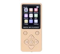 AMONIDA Lecteur MP3 Portable Mince Bluetooth 5.0 avec écran Couleur de 1,8 Pouces pour Les Mélomanes intégré 64 Go (Doré)