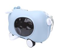 AMONIDA Les Enfants Montent sur Une Valise Amusante pour Garçons et Filles, Coffre de Rangement de Bagages pour Enfants adapté aux Aéroports pour Les Voyages, Matière Plastique Légère (Blue)