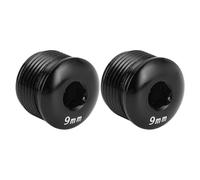 AMONIDA Lot de 2 Capuchons Anti-poussière pour Pédale de Cycle, Vis de Verrouillage de Protection en Alliage D'aluminium Durable pour Vélo de Montagne, Taille de Filetage M14 (Black)