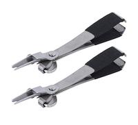 AMONIDA Lot de 2 Outils de Nœuds de Pêche à la Mouche, Structure en Acier Robuste, Coupe-Ligne Multifonction 4 en 1, Outil avec Poignée en Cuir Nubuck avec Un Design Efficace, Idéal pour Le