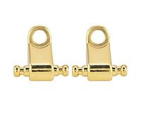 AMONIDA Lot de 2 Supports de Cordes de Guitare, Arbres à Cordes de qualité Supérieure pour Guitare électrique et Basse, Métal Durable, Options Colorées en or, Noir, Argent, Installation Facile (Doré)