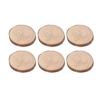AMONIDA Lot de 25 Dessous de Verre en Tranches de Bois Naturel pour la Décoration de la Maison et du Bureau, Matériau en Pin de qualité Supérieure, Idéal pour Les Projets de Bricolage (Petit