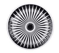 AMONIDA Lot de 4 Enjoliveurs d'Enjoliveurs de Roue de 17 Pouces, Ajustement Universel pour Roues en Acier de 17 Pouces, Enjoliveurs à Clipser avec Conception à Impact, pour Voitures, Camions, SUV