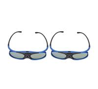 AMONIDA Lunettes à Obturateur Actif 3D DLP Link 144 Hz Précises pour ZX4 H1, G1 G3 X1, Légères et Confortables, Noires et Bleues, 2 X Lunettes 3D DLP Link pour de Longues Heures de Travail