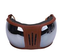 AMONIDA Lunettes de Cheval Coupe-vent avec Sangles Réglables et Rembourrage Doux pour une Conduite Confortable - 1 unité (SILVER)