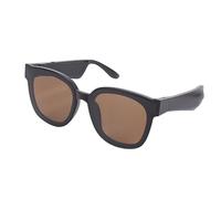 AMONIDA Lunettes de Traduction Intelligentes, Lunettes de Soleil Bluetooth avec Traduction en Temps Réel de 164 Langues et Deux Haut-parleurs Stéréo, pour Les Voyages d'affaires et Les (thé Brun)