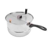 AMONIDA Machine à Pop-corn sur Cuisinière, Machine à Pop-corn en Acier Inoxydable avec Manivelle, Couvercle et Poignée Ventilés, Idéale pour le Chauffage électrique au Gaz, Usage Domestique et