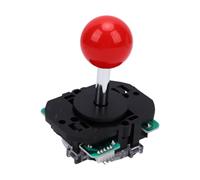 AMONIDA Manette de Jeu avec Plaque Métallique et Grille Commutable (rouge) | Réponse en force stable, Commutable à 4 voies, Installation facile, Arbre fileté, Idéal pour les jeux de